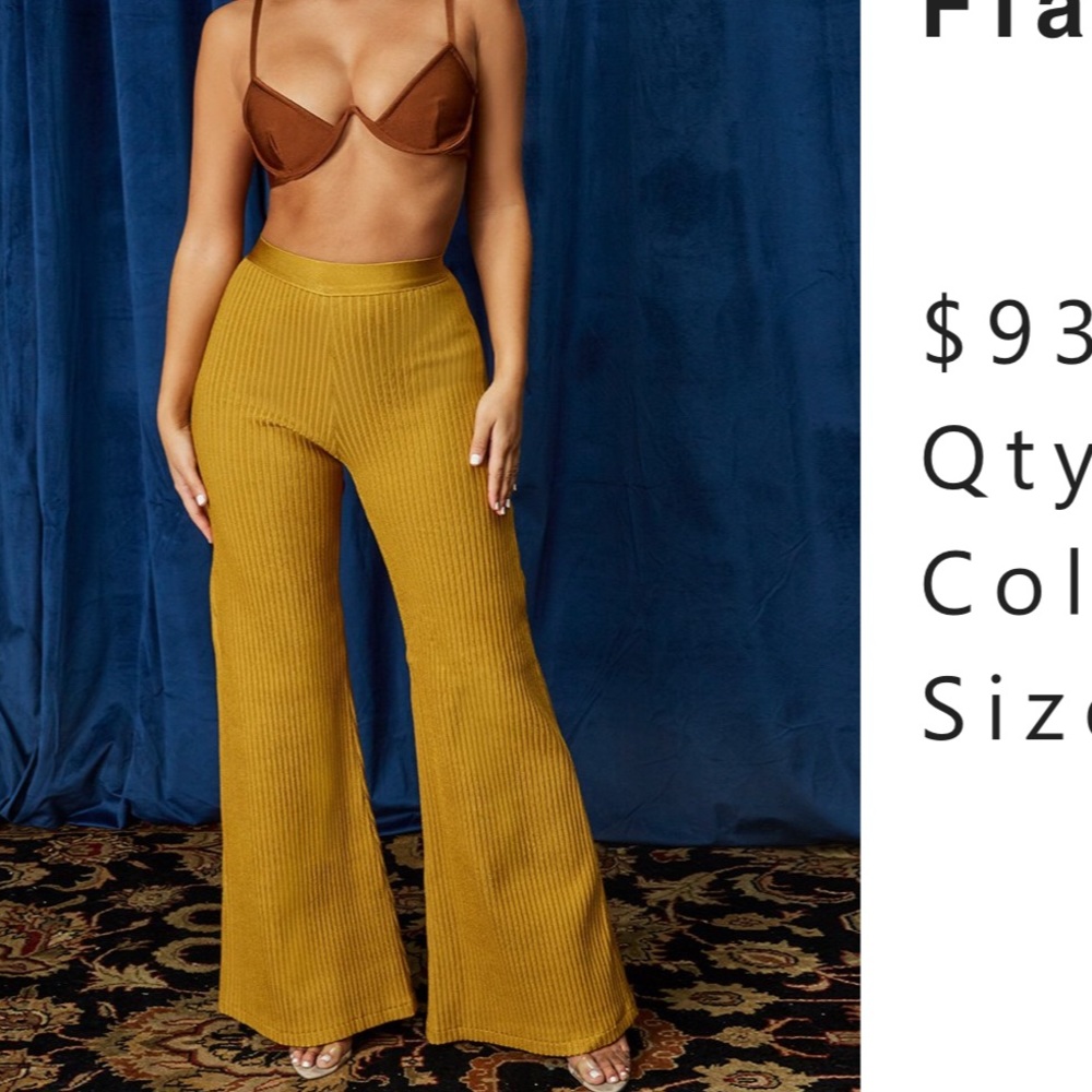 ❌SOLD ON DEPOP ‼️‼️ YELLOW HIGH WAIST PANTS
